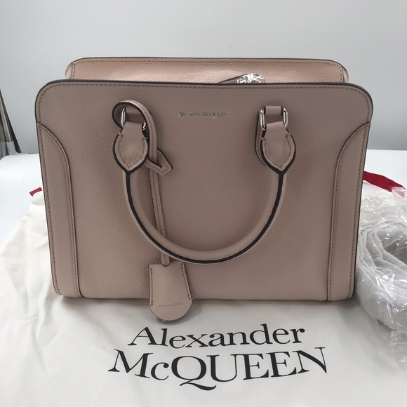 Alexander McQueen Handbags - $1295 Alexander McQueen Powder Pink Leather Skull Padlock Handbag